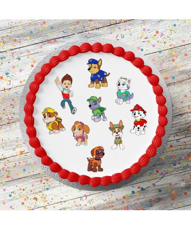 10 x PRECUT Paw Patrol Theme Edible Icing Cupcake Topper Cake Decoration Birthday Cakes - Buy Online on GoSupps.com
