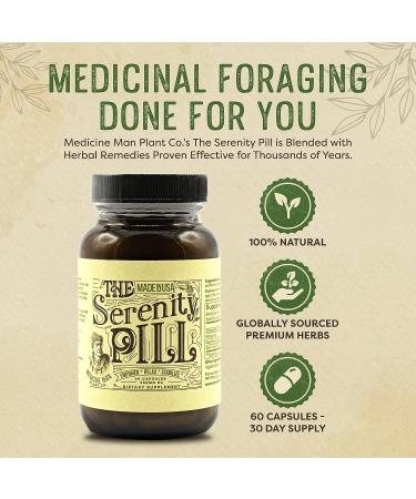 Serenity Pill 60 Capsules - Organic Anti Stress Supplement with Ashwagandha, Passion Flower, Nutmeg & Green Tea Extracts for Natural Stress Relief - Buy Online on GoSupps.com