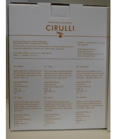 Cirulli Italian Cold-Extracted Extra Virgin Olive Oil 2 Bag in Box EVO (2 x 3 Litres) - Buy Online on GoSupps.com