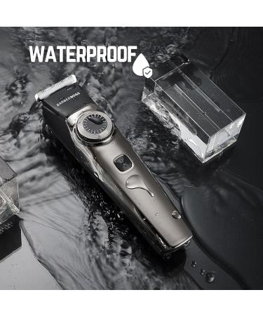 BarberBoss Professional Beard Trimmer Men Hair Clipper Waterproof Design Precision Dial Grooming Kit - Ear & Nose 39 Cutting Lengths Comb Attachments LED Display - Buy Online on GoSupps.com