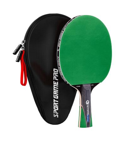 Ping Pong Paddle with Killer Spin + Case for Free - Professional Table Tennis Racket for Beginner and Advanced Players - Improve Your Ping Pong Skills with JT Ping Pong Paddle Set Green