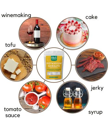 Potassium Sorbate (1LB/ 452g) by Elo s Premium Food Grade Great for Winemaking Cooking and General Use Packaged In Canada Can Be Used As Preservatives - Buy Online on GoSupps.com