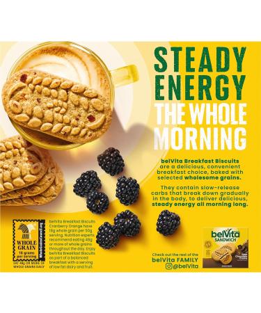 Belvita Cranberry Orange Breakfast Biscuits - 6 Boxes, 5 Packs per Box (4 Biscuits Per Pack) - Buy Online on GoSupps.com