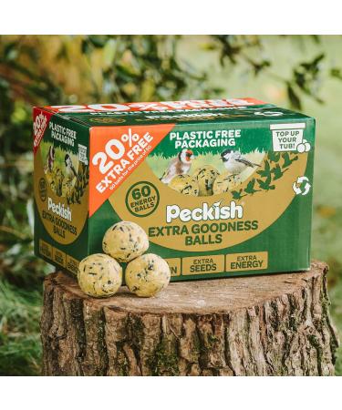 Peckish Extra Goodness Energy Balls 50 + 20% Extra Free Green - 60 Count Box - Buy Online on GoSupps.com
