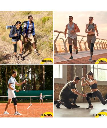 Buy Cambivo 2 x Knee Brace for Men & Women - Orthopedic Support for Meniscus Tear ACL Arthritis | Ideal for Running Hiking Jogging Volleyball - XL Black/Blue - Buy Online on GoSupps.com