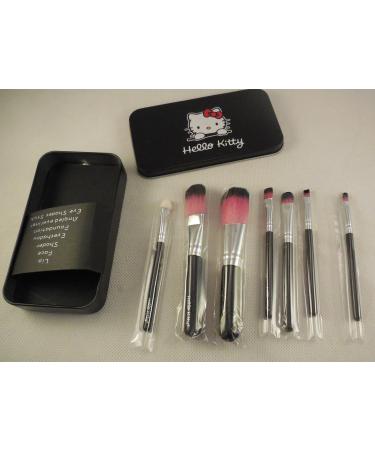 Hello Kitty Makeup Brush Set Black 7 Pieces