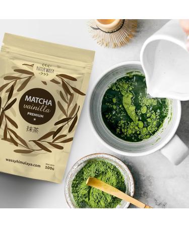 Th matcha la vanille qualit premium en poudre. 100% naturel. 100 g de th vert matcha puissant d toxifiant et antioxydant. Matcha pur de culture. 100 doses. (100g Vanille) Vanille 100g - Buy Online on GoSupps.com