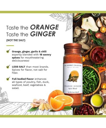 The Gourmet Collection Orange Ginger Seasoning Blend for Duck, Fish, Meat, Chicken, Salads, Soups - Ground Ginger Garlic Seasoning - Buy Online on GoSupps.com