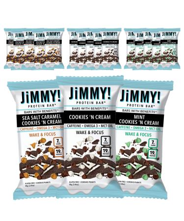 JiMMY! Protein Bars Cookies 'N Cream Variety Box 15 x 58g