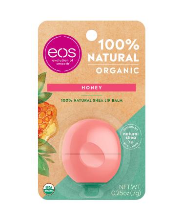 eos Lip Balm - Honey | USDA Organic Lip Care to Nourish Dry Lips | 100% Natural and Gluten Free | Long Lasting Hydration | 2 Pack