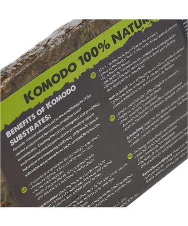 Komodo Habitat Moss Compact Brick - Natural, Versatile, Reptile Terrarium Decor - Buy Online on GoSupps.com