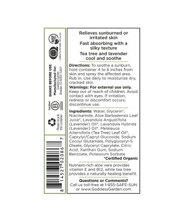 Goddess Garden After Sun Gel Continuous Spray 6 Oz - Soothing Aloe Vera Formula - Buy Online on GoSupps.com
