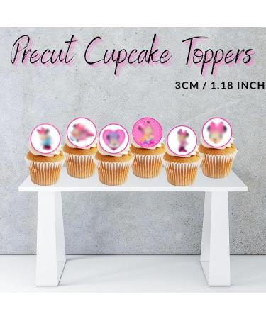 PRECUT Pink Mouse Cupcake Toppers Pink Mouse Theme Mini Edible Cake Decorations Edible Cute Mouse Party Decorations Mini Mouse Cake Topper Edible Princess Cupcake Toppers (24) - Buy Online on GoSupps.com