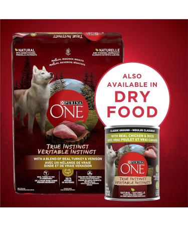 Purina ONE Classic Ground True Instinct Wet Dog Food Chicken & Duck - 368 g Can (12 Pack) - Buy Online on GoSupps.com