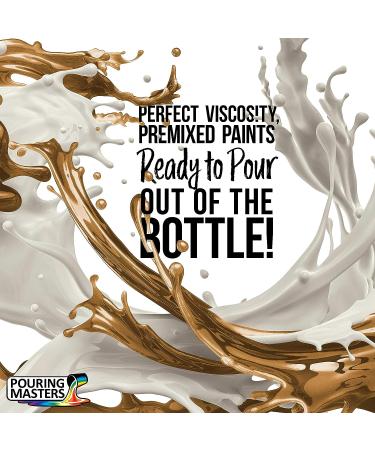 Pouring Masters 24 Karat Gold Metallic Acrylic Pouring Paint - 8oz Pre-Mixed Water-Based for Canvas, Wood, Paper, Crafts & More - Buy Online on GoSupps.com