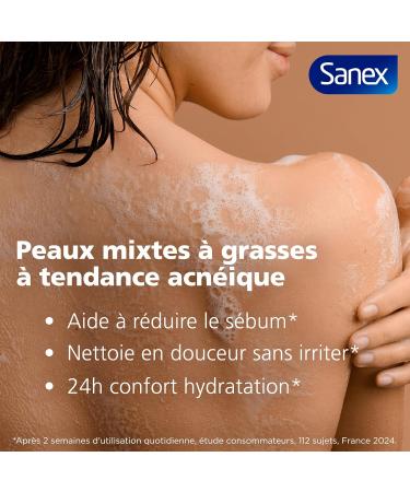  Sanex SANEX - Derma Therapy - Anti-acne shower gel that reduces sebum production - For combination to oily skin - Amino acid and niacinamide complex - Preserves the skin barrier - 425ml - Buy Online on GoSupps.com