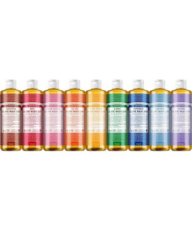 Dr. Bronner's Cherry Blossom Pure Castile Liquid Soap - 18-in-1 Formula for Face, Body, Hair, Laundry & Dishes - Non-GMO, Fair Trade, Vegan - 473ml Recycled Bottle - Buy Online on GoSupps.com