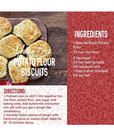 Potato Flour 32oz - Gluten Free Potato Bread Flour Made from Whole Potatoes - Non-GMO Fine Flour - Buy Online on GoSupps.com