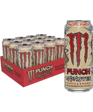 Monster Energy Punch Pacific Punch 473mL Cans Pack of 12 Orange Apple Raspberry Cherry 473ml (Pack of 12)