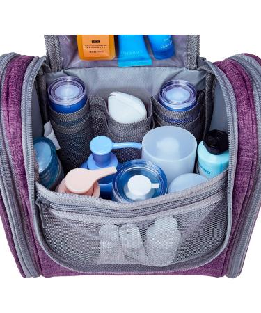 Women's Purple Travel Toiletry Wash Bag & Makeup Organizer - Medium Size - Buy Online on GoSupps.com