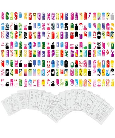 Custom Body Art Airbrush Nail Stencils - Design Series Set # 11 Includes 20 Individual Nail Templates with 13 Designs Each for a Total of 260 Designs of Series #11