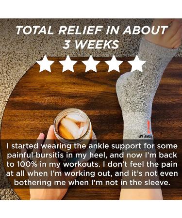 Incrediwear Ankle Sleeve - Joint Pain Relief & Support for Sprained Ankles, Arthritis, Inflammation - Grey X-Large for Women & Men - Buy Online on GoSupps.com