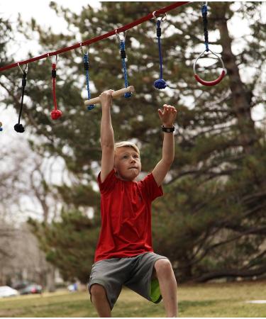 Slackers NinjaLine 36' Intro Kit - Red/Blue | Fun Outdoor Ninja Warrior Course Set - Buy Online on GoSupps.com