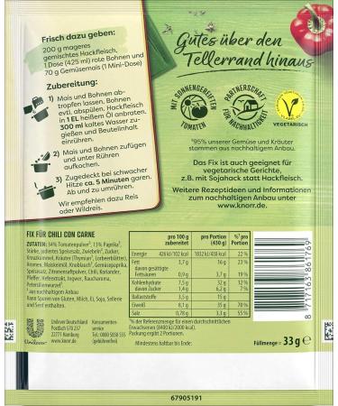 Buy Knorr Chili Con Carne Mix | Spicy Stew with Natural Ingredients | 33g (2 Pack) - International Shipping Available - Buy Online on GoSupps.com