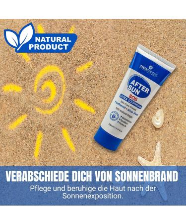 Fresh Secrets After Sun Lotion | Aloe Vera Gel Soothing Relief for Sunburned Skin | Ultra Moisturizing After Sun Care for Face & Body - Buy Online on GoSupps.com