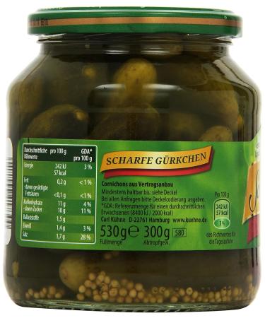 K hne Gherkins Gourmet Pots with Chili - 580ml | Premium International Shipping - Buy Online on GoSupps.com