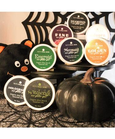 Gold Face & Body Glitter Gel | Biodegradable Shimmer for Women & Girls | Aloe Vera Base with Essential Oil | Ruth Paul Skin 2oz - Buy Online on GoSupps.com