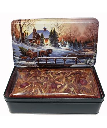 Jane Parker Fruitcake Classic Light Fruit Cake 1 pound (16 Ounce) Loaf in a Collectible Holiday Tin