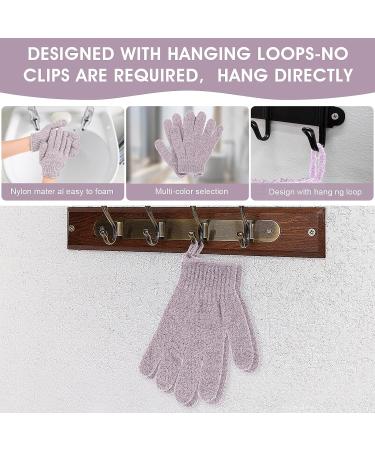 Sibba Exfoliating Gloves - Natural Loofah Bathing Gloves for Body and Face - Double Sided Shower Body Gloves - Dead Skin Remover - Purple - Buy Online on GoSupps.com