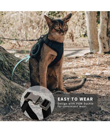 SOKANA Cat Harness and Lead Set for Walking Escape Proof - Lightweight Secure Kitten Harness and Lead Set also for Dogs Puppy Pet Small Size | Black - Buy Online on GoSupps.com
