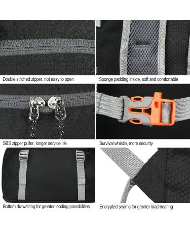 WEREWOLVES 35L Lightweight Hiking Backpack - Ultralight Foldable Water Resistant Daypack for Outdoor Sports and Travel - Black 35L - Buy Online on GoSupps.com