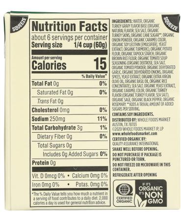365 by Whole Foods Market Organic Turkey Gravy - 12 Ounce - Buy Online on GoSupps.com