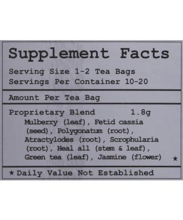 Tea Sugar Controller Herb 20 Bags - Buy Online on GoSupps.com