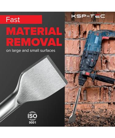 KSP-Tec 4pcs SDS-Plus Chisel Set for Rotary Hammers - Tile Chisel with Storage Case - Ideal for Masonry, Concrete, Brick, Stone - Buy Online on GoSupps.com
