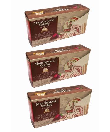 3x 400g halvas from sesame tahini cocoa from Greece Greek Halva Schoko Spar Set Girechische Sweet dish Secauing + 10ml olive oil test SACHET