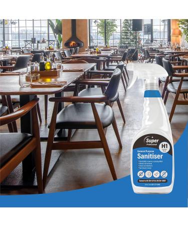 Super Professional General Purpose Sanitiser 750ml x 6 H1 All Purpose Cleaner Non-Bleach & Food Safe - Buy Online on GoSupps.com