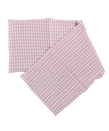 4-chamber linseed pillow 20x60cm - organic fabric pink-white - heat pillow - grain pillow