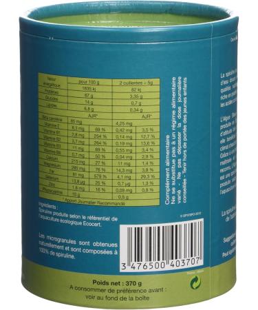 Flamant Vert Spiruline Algue Bleue des Andes 370 g Microgranules - Buy Online on GoSupps.com