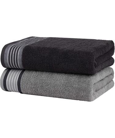 Casa Copenhagen 550 GSM 6-Piece Towel Set - Super Soft Egyptian Cotton - Granite Grey & Mirage Grey - for Bathroom, Kitchen & Shower - Buy Online on GoSupps.com