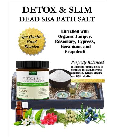 Organic Dead Sea Bath Salt for Detox Body Soak - Reduce Cellulite, Slim Down, Improve Skin & Circulation - Buy Online on GoSupps.com