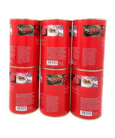San Marzano Tomatoes from Campania - Whole & Peeled 6x400g Cans | Premium Italian Tomato Sauce Ingredient - Buy Online on GoSupps.com