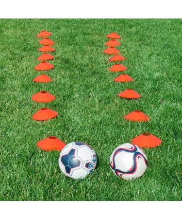 20 Pack Bright Orange Round Cones for Fitness Training - Sports Equipment by Super Z Outlet - Buy Online on GoSupps.com