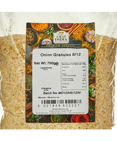 Old India Onion Granules 8/12 750g - Premium Quality Spice for Savory Cooking - Buy Online on GoSupps.com