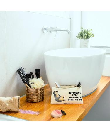 Mr. & Mrs. Panda Size S Small Penguin Laugh Makeup Bag | Funny Cosmetic Case Gift & Feather Folder for Cosmetics - Buy Online on GoSupps.com