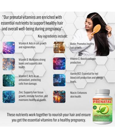 Prenatal Vitamins for Women | Postnatal | Vegan Halal Gelatin Free | with Folate Iron & Biotin | Supports Pregnancy Postpartum Energy & Hair Health 90 Capsules Unflavored 90 Count (Pack of 1) - Buy Online on GoSupps.com