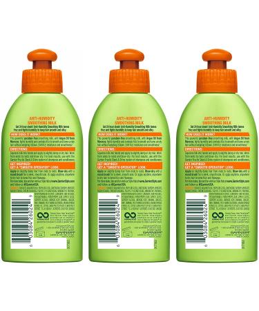 Garnier Fructis Anti-Humidity Smoothing Milk 5.2oz 3-Pack for Frizzy Hair - Sleek Results - Buy Online on GoSupps.com